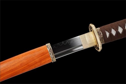 Japanisches 98/Typ Schwert Katana scharf Ton gehärtet T10 Stahl Klinge Redwood Scheide - Bild 11 von 15