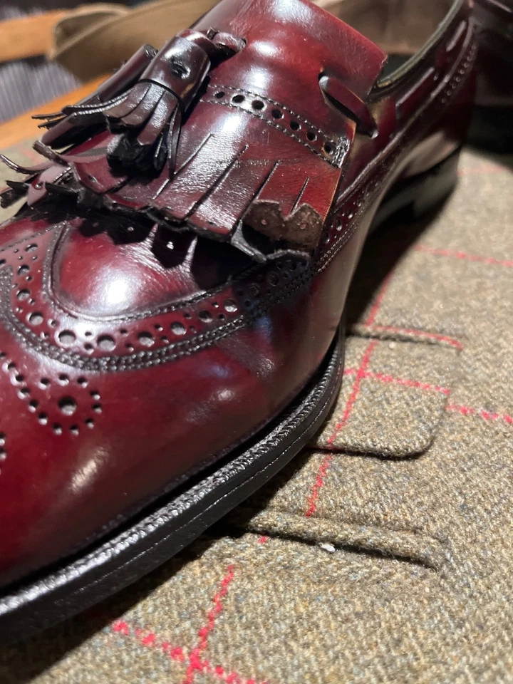 Mocasín Florsheim Royal Imperial Cordobés Cuero Pulido Limpio Punta de Ala 11.5 D Foto 3 de 4