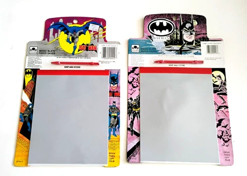 Vtg New 2 Magic Slates Batman & Batman Returns  1989 1992 USA Golden