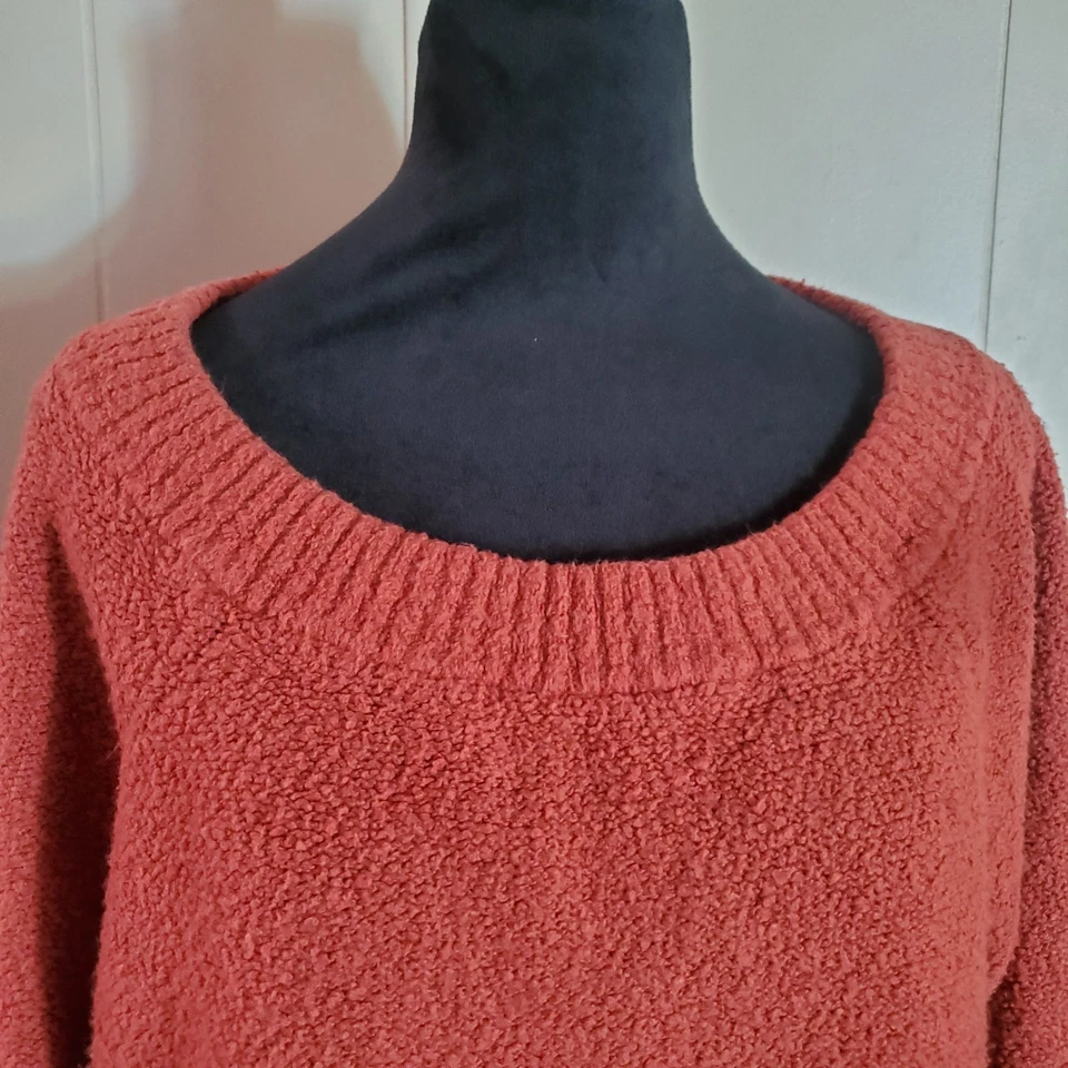 Suéter Hollister Feminino Cropped Laranja Decote Largo Tamanho M - Imagem 4 de 4