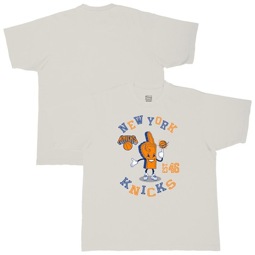 Herren - Stadium Essentials Creme New York Knicks Nummer Eins Oversized T-Shirt - Bild 1 von 4