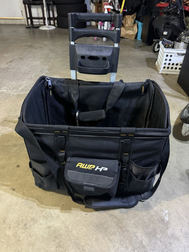 AWP HP Black/Gray Ballistic Nylon 19.25-in Folding Dolly Rolling Tool Bag - Picture 1 of 14