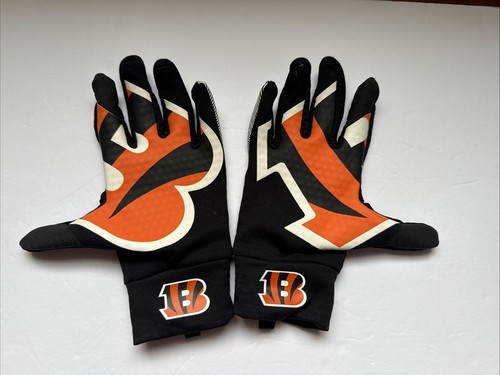 "Guantes de punto Nike Cincinnati Bengals NFL con agarre de silicona juveniles pequeños 7""x4w" - Imagen 3 de 4