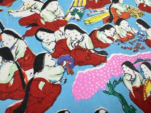 Japanese Woodblock Print “Nyobo-zukushi” Omochae Chiyogami 1950-1980 - Picture 6 of 12