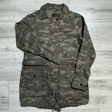 Sanctuary Camo Utility Jacket Women s Small Military Anorak Drawstring Hiking