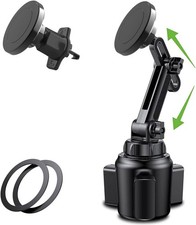Magnetic Car Cup Holder Phone Mount for MagSafe, 2 Pack Cell Phone Mount for ...