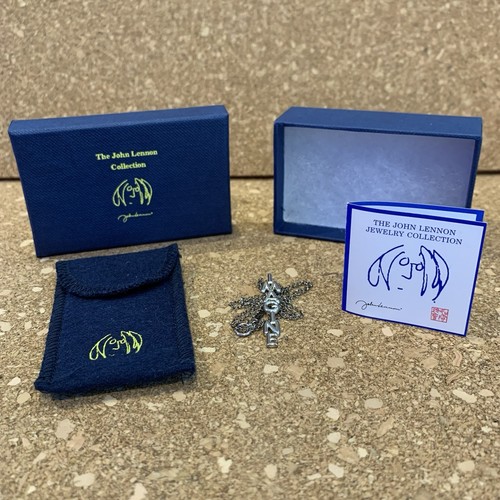 John Lennon Collection IMAGINE Necklace Sterling Silver 925 New In Box 18” Chain - Picture 2 of 9