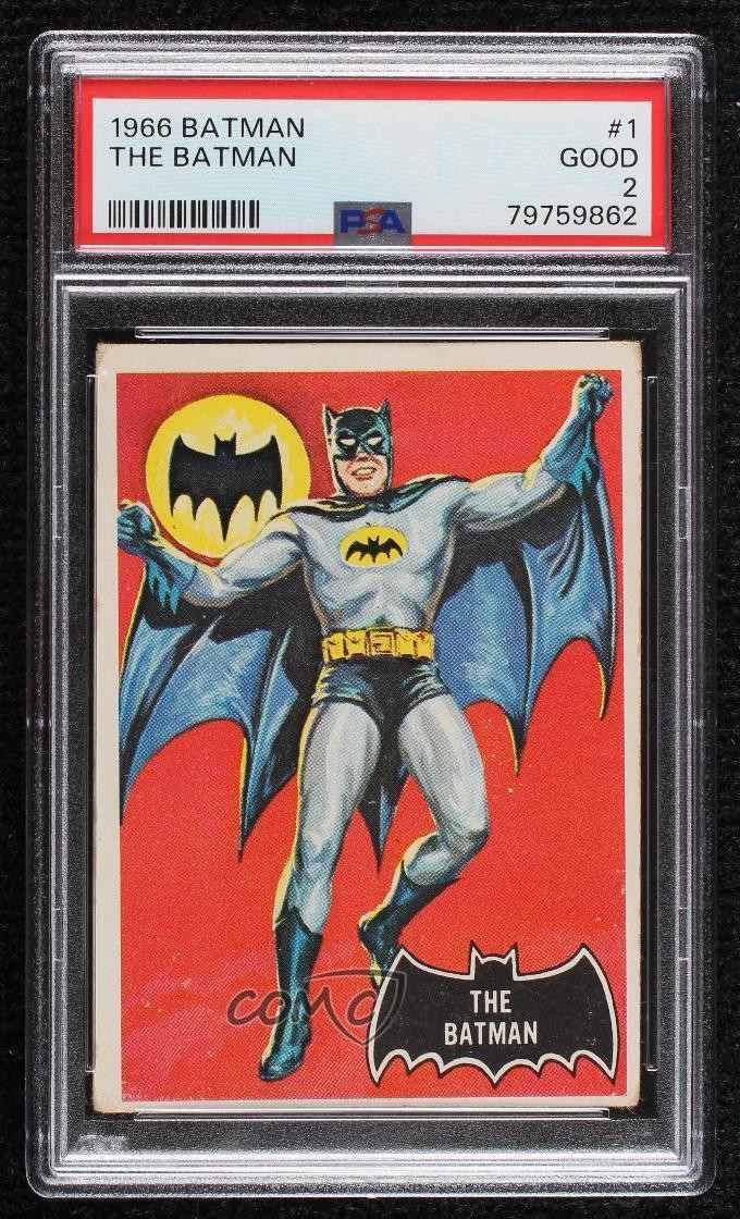 1966 Topps Batman Black Bat The Batman #1 PSA 2 13xi
