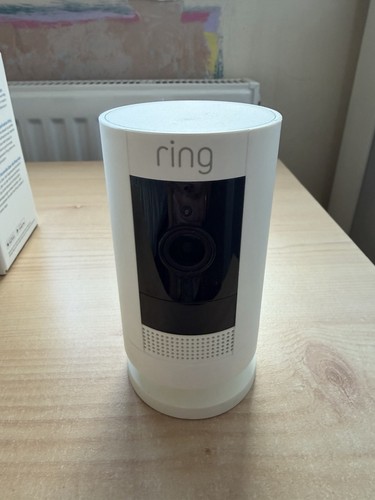 Ring Outdoor Stick-up Battery Camera In White, CCTV. Used - Picture 2 of 3