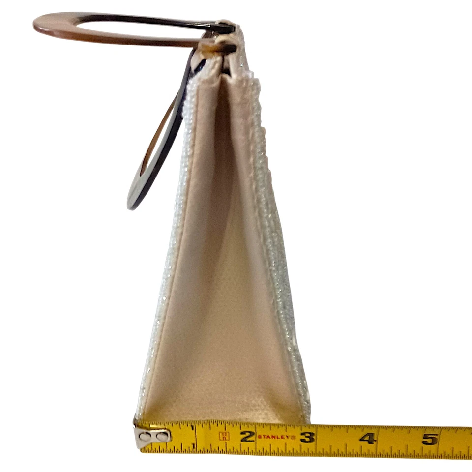 Mod by Design перламутровая мозаичная сумка с бисером атласные люцитовые ручки MCM винтаж - Изображение 3 из 4