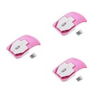 3 sztuki 2.4g 3 przyciski przezroczyste oświetlenie bezprzewodowe optyczne