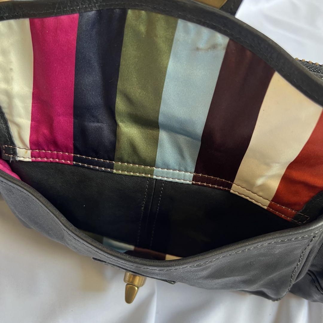 Coach Legacy 65th Anniversary Turnlock Handbag Black Leather Gold