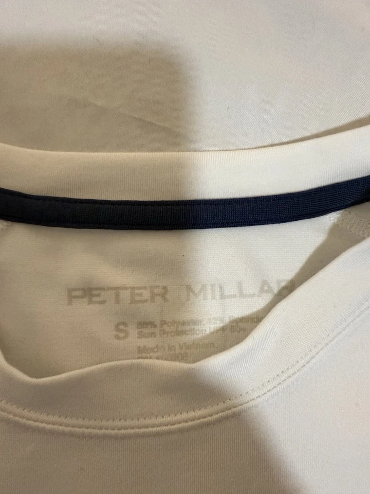 Camisa de golf Peter Millar Crown Grove XXIII Jordan manga corta pequeña blanca 164 Foto 3 de 4