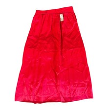 Vintage 80s Midi Skirt Womens 8 Glam Feminine Hot Pink Barbiecore Career Party