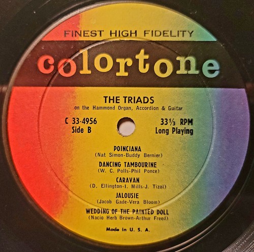 THE TRIADS Self Titled Vintage Lp Colortone HiFi Mono Jayne Mansfield w/Bonus Lp - Picture 6 of 10