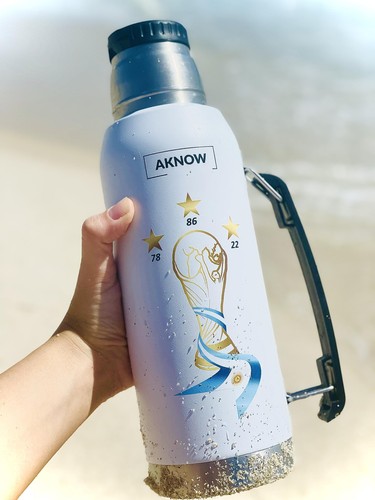 Stainless Steel Bottle Thermo Argentino World Cup Special For Mate Coffee - Picture 9 of 9