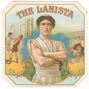 The Lanista Roman gladiator Schlegel Litho file sample  cigar box label W15