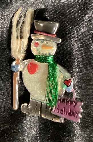 VINTAGE ESTATE JEWELRY LOT 3 Christmas Brooch/Pendant Lot - Picture 4 of 7