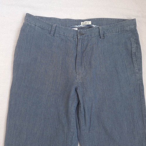 Hessnatur Mens 100% Linen Pants Size 54 W36 L33 Straight Chino Trousers - Picture 2 of 15