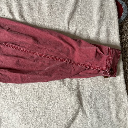 Vintage Eddie Bauer Field Jacket Mens XL Faded Burgundy Canvas Chore Corduroy - Picture 22 of 24
