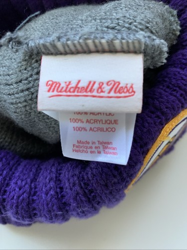 Mitchell and Ness Los Angeles Lakers NBA Bommel Strick Beanie Mütze Erwachsene Einheitsgröße - Bild 3 von 3