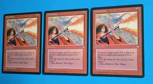 Magic the Gathering MTG Ice Age PYROBLAST X 3 LP/EX C 1995 Schön! - Bild 2 von 4