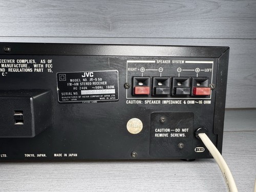 Amplificador Receptor Estéreo JVC JR-S50 De Colección En Negro Hecho en Japón - Imagen 14 de 18