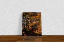 Pierre-Auguste Renoir " Dogs in the Forest of " Canvas Print Wall Art Home Decor