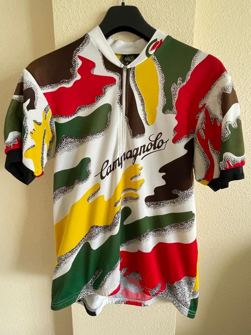 CAMPAGNOLO Vintage Cycling Jersey~Size L Large~Italian Flag
