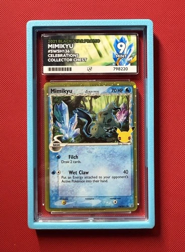 Mimikyu SWSH136 Black star Promo Celebrations Collection Chest Graded - ACE 9