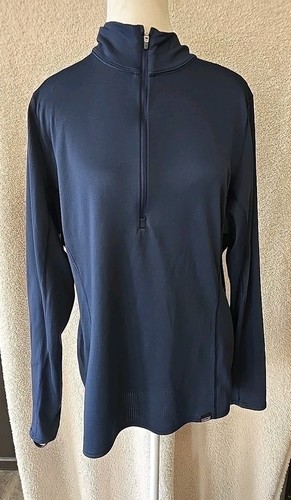 Patagonia Midweight CapileneBase Layer Blue Quarter Zip Long Sleeve Damen XL