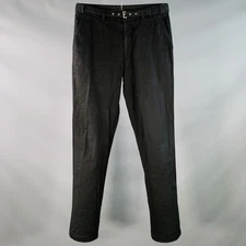JOHN BARTLETT Size 30 Black Cotton Blend Belted Harness Casual Pants