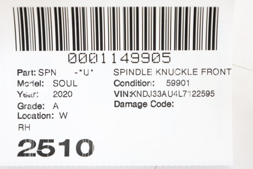 KIA SOUL 2020-2024 husillo nudillo delantero Rh 51750-o1000 51716-k0000 - Imagen 17 de 17