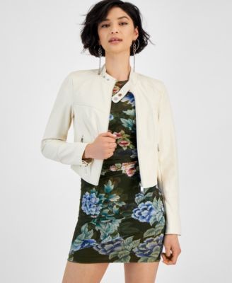 GUESS Womens Anita Faux-Leather Zip 7626101431814 A OR SMALL RT $148.0 - Picture 1 of 1