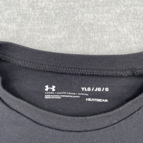 Under Armour The Rock Project Shirt Boys Youth Large Black Long Sleeve Tee - Picture 5 of 8