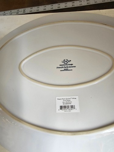 New in Box Lenox French Perle Grove 16" Platter - White - Picture 4 of 5