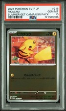Psa10 Pikachu P 216/Sv-P Sv-P