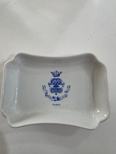 Hotel Ritz Paris Vintage Porcelain Ashtray Trinket Soap Tray 3x4.25