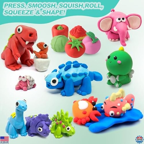 90 Farben lufttrocknende Knete Kit für Kinder, weiche nicht klebende Modellier- & Modellierwerkzeuge - Bild 6 von 6