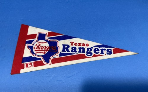 Vintage 9" X 4" Mini MLB Logo Pennants Padres Indians Pirates Rangers - Picture 6 of 9