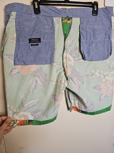 Polo Ralph Lauren Tropical pantaloncino uomo effetto invecchiato vestibilità classica taglia 38 resort - Foto 5 di 9