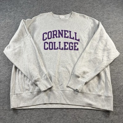 Cornell College Champion Reverse Weave Sweatshirt Mens 2XL Crewneck Stained*
