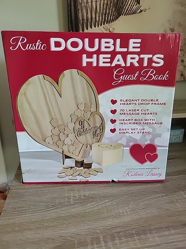 Libro de invitados de boda rústico alternativo, caja de corazón de madera para iniciar sesión decoración de granja - Imagen 9 de 14