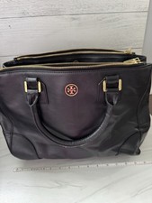Tory Burch Robinson Tote Leather Women's Bag -Black Double Zip