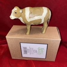 Vintage Home Grown By Enesco Potato Cow Figurine In Box From 2011