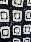 Granny Square Afghan Crochet Blanket Throw Black & White Handmade 53x90