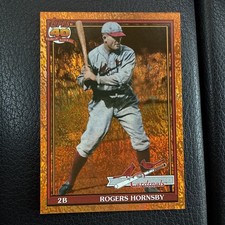 2021 Topps Archives 1991 Topps Rogers Hornsby Orange Hot Foil # /15. Card# 193 