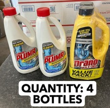 4-PACK LIQUID PLUMR maintenance Drano Max Gel Clog Remover Commercial Line 42 Oz