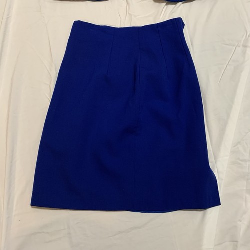 Hugo Buscati Milano Womans Skirt Suit Blue Teal Size 4 100% Wool Vintage - Picture 2 of 17