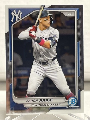 AARON JUDGE 2024 BOWMAN CHROME BASEBALL CARD #80! NY YANKEES MVP
